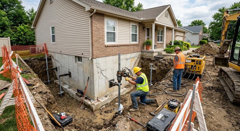 Building Foundation Repair in Amelia, OH