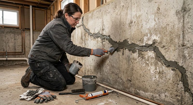 Cracked Basement Floor Repair in Brown County, OH