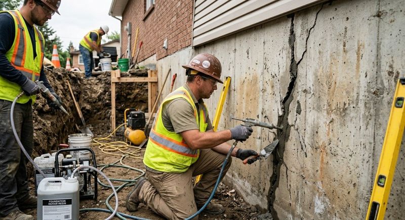 Cracked Foundation Repair in Williamsburg, OH