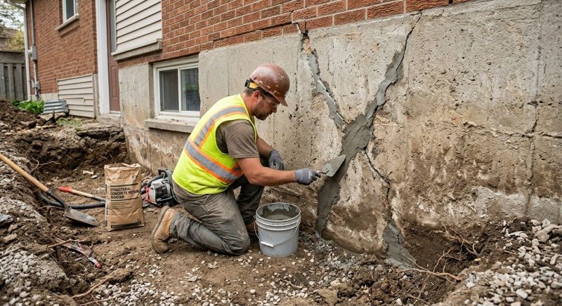 Foundation Crack Repair in Mount Orab, OH