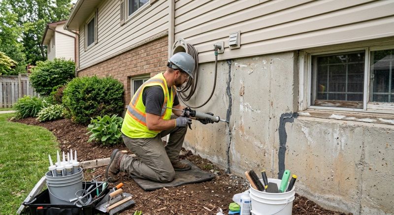 Foundation Crack Sealing in Brown County, OH
