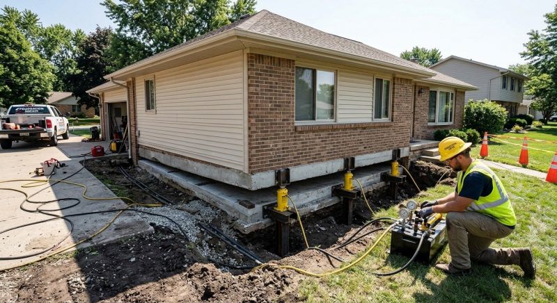 Foundation Lifting in Amelia, OH