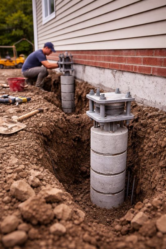 Helical Piers Installation in Brown County, OH