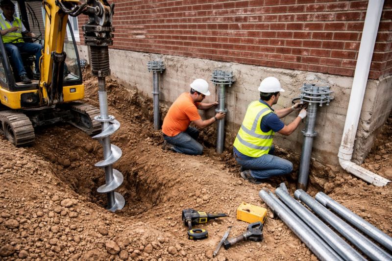 Helical Piers Installation in Brown County, OH