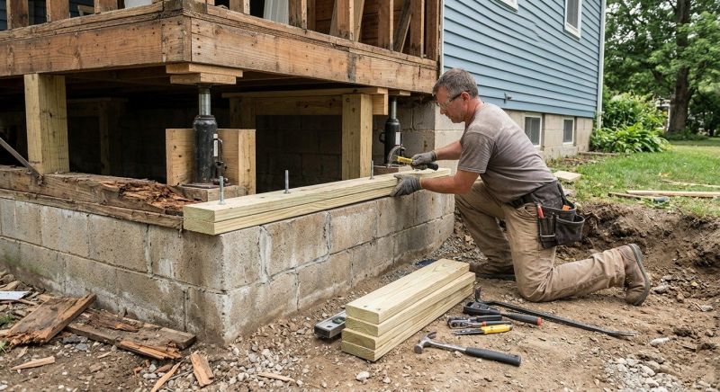 House Foundation Repair in California, KY