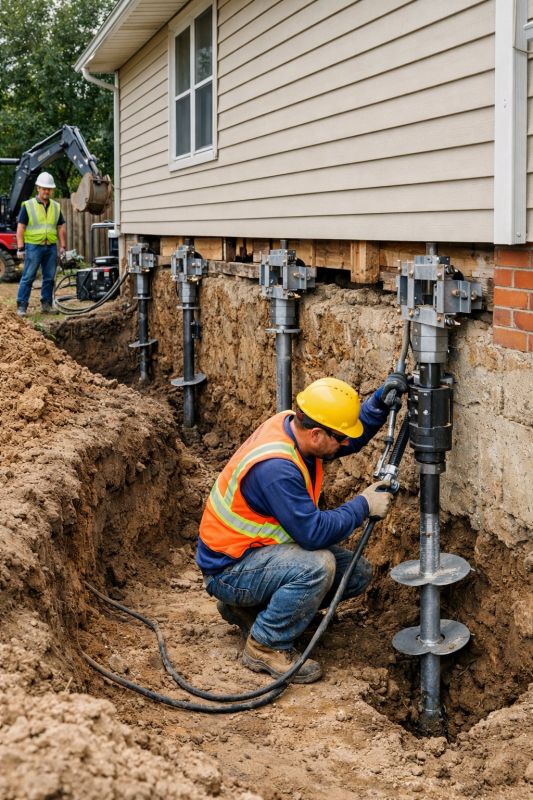 Sinking Foundation Lifting in Brown County, OH