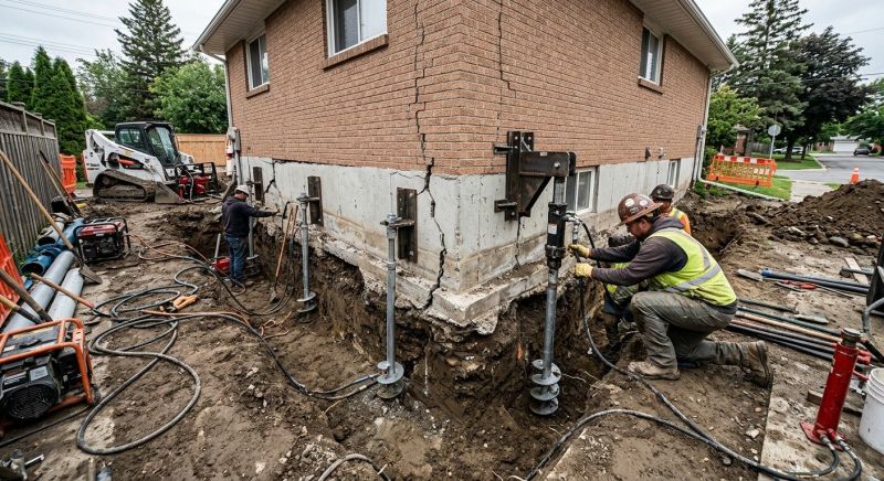 Sinking Foundation Repair in Batavia, OH