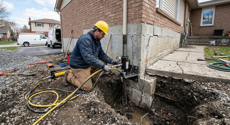 Sinking Foundation Repair in Mount Orab, OH
