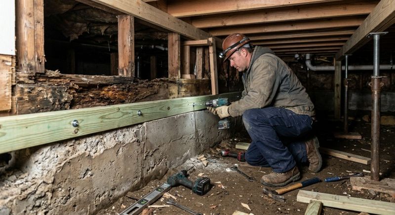 Sinking Foundation Repair in Williamsburg, OH